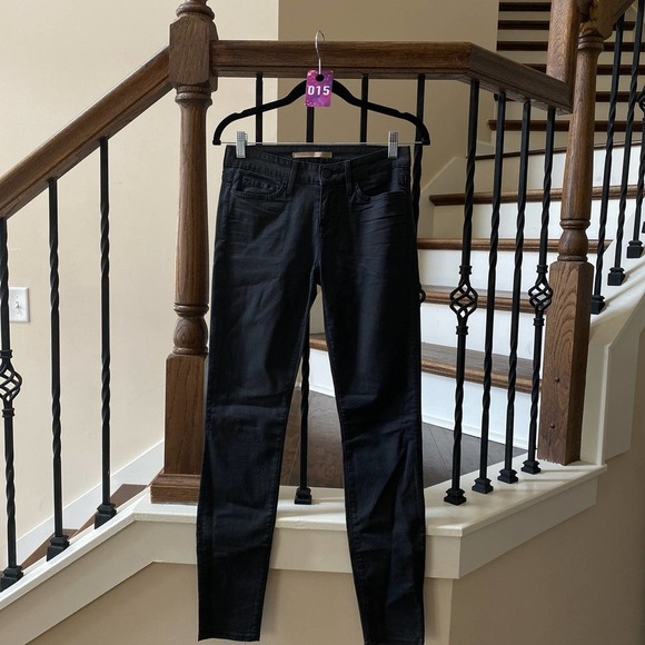 VINCE 5 Pocket Skinny Jeans in Charcoal Herringbone Wash, size 26 - Picture 2 of 9